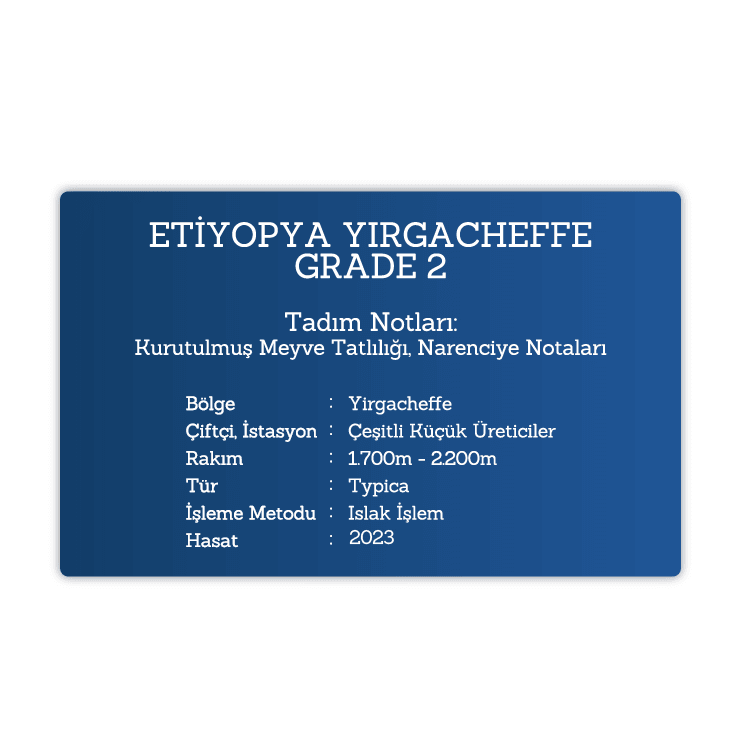 Etiyopya Yirgacheffe Grade2