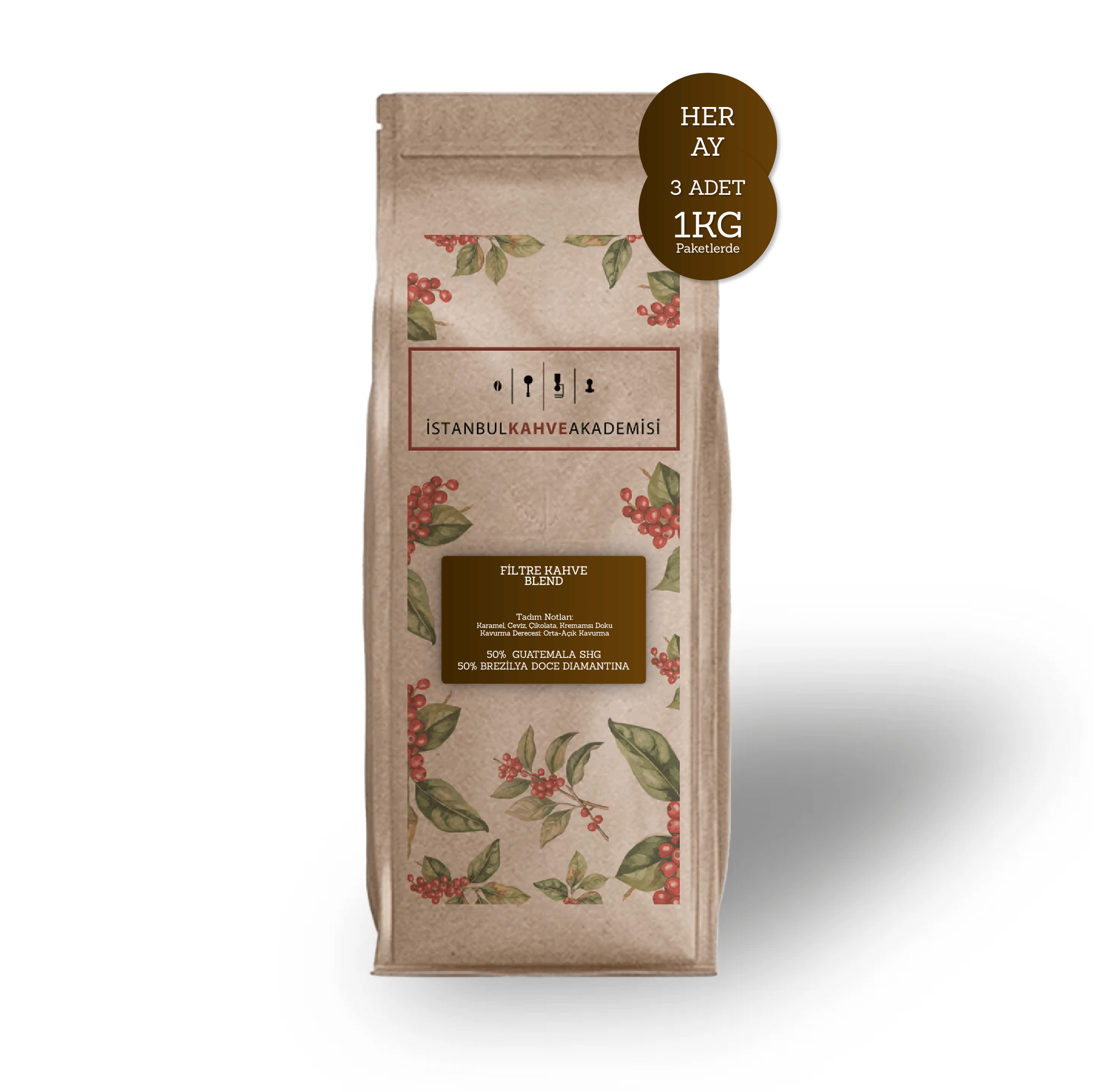 3 Aylık Filtre Kahve Blend Aboneliği – Her Ay 3 Kg Ürün / 1 Kg Paketlerde