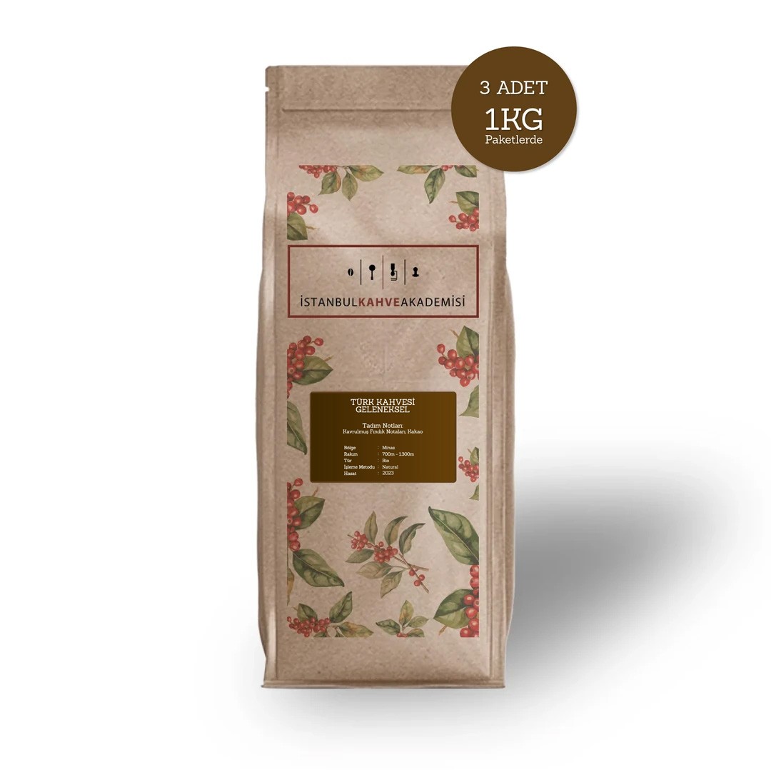 3 Kg Geleneksel Türk Kahvesi (1 Kg Paketlerde)