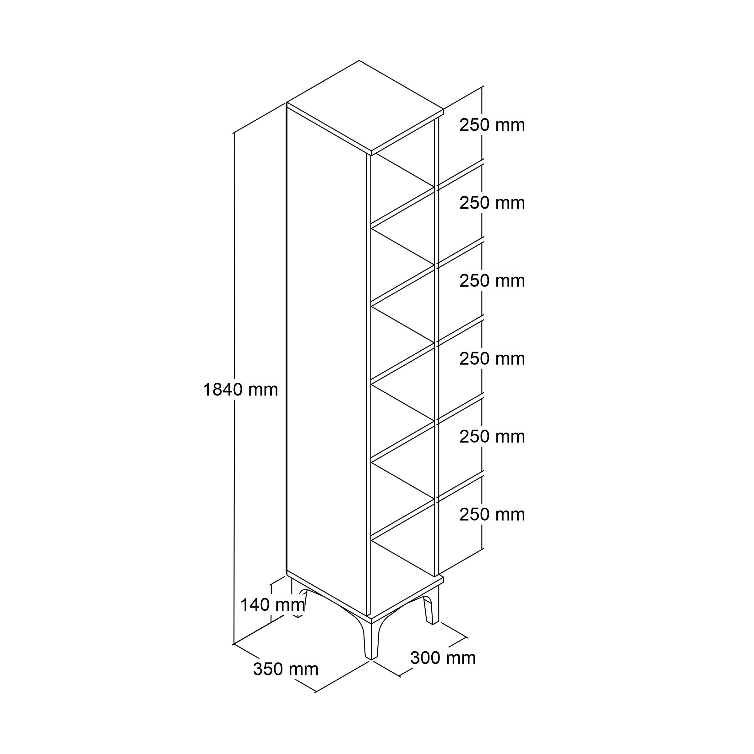 FERNISO TEK KAPAKLI ÇOK AMAÇLI DOLAP