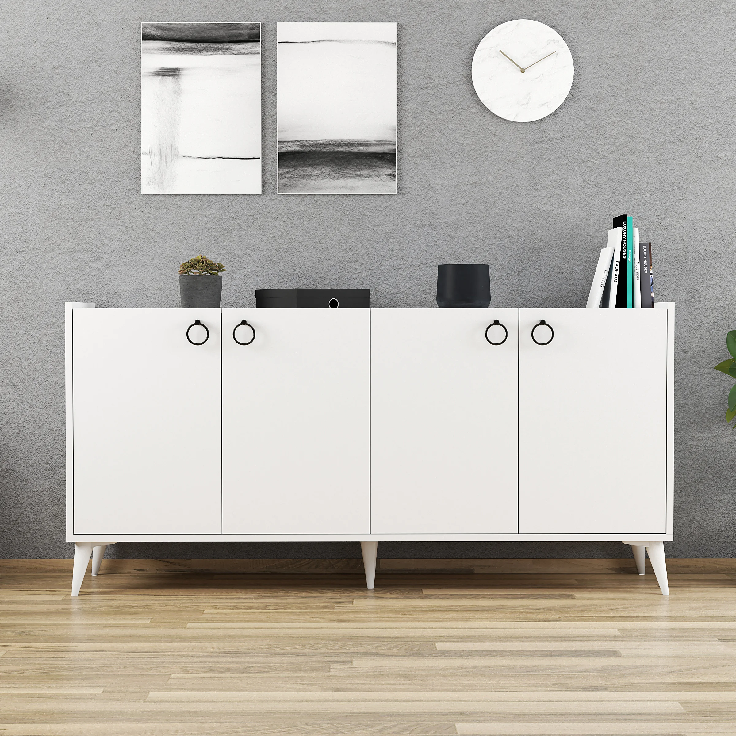 Ferniso Mobilya 165 lik Konsol Full Beyaz