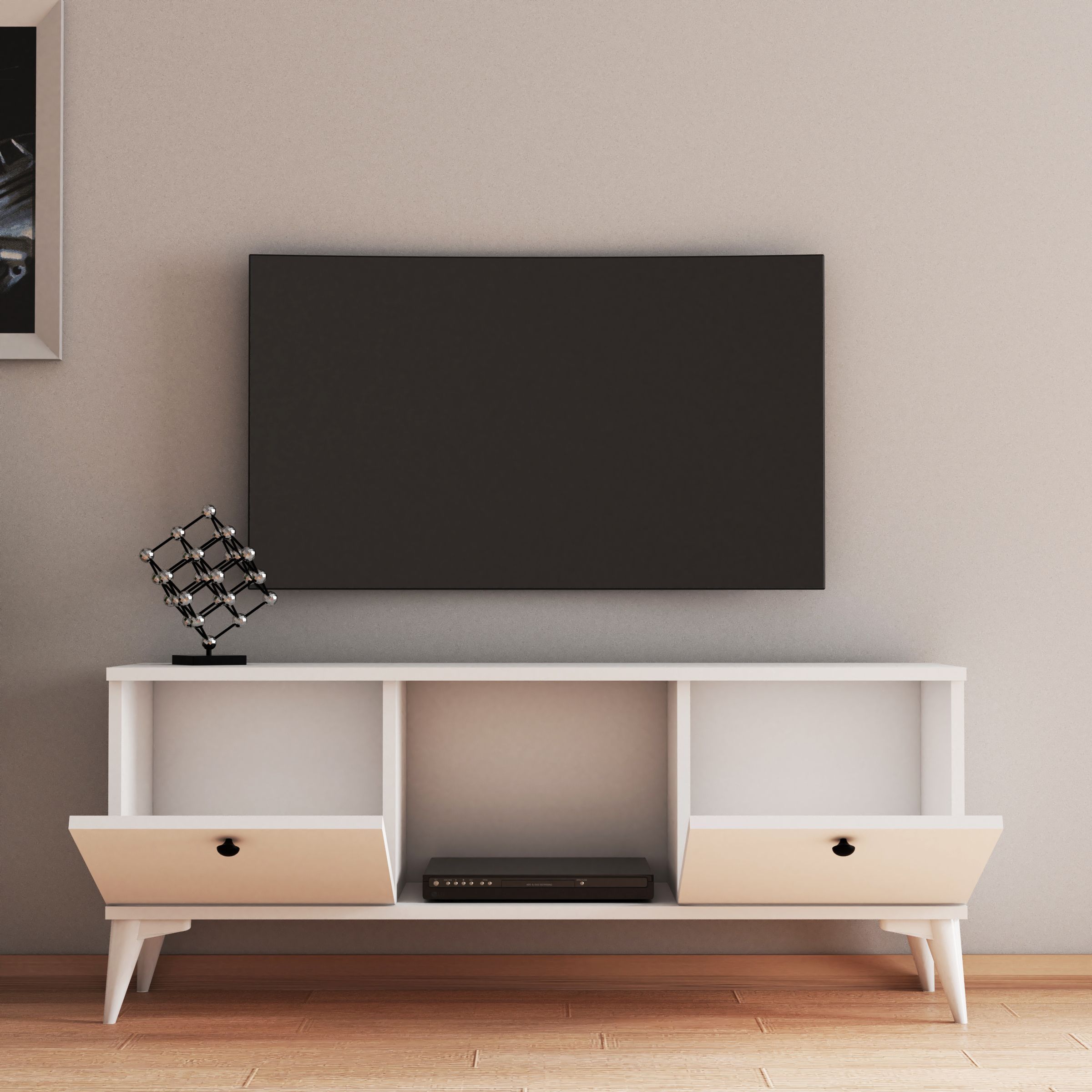 Ferniso Mobilya 120 cm Tv Ünitesi Full Beyaz