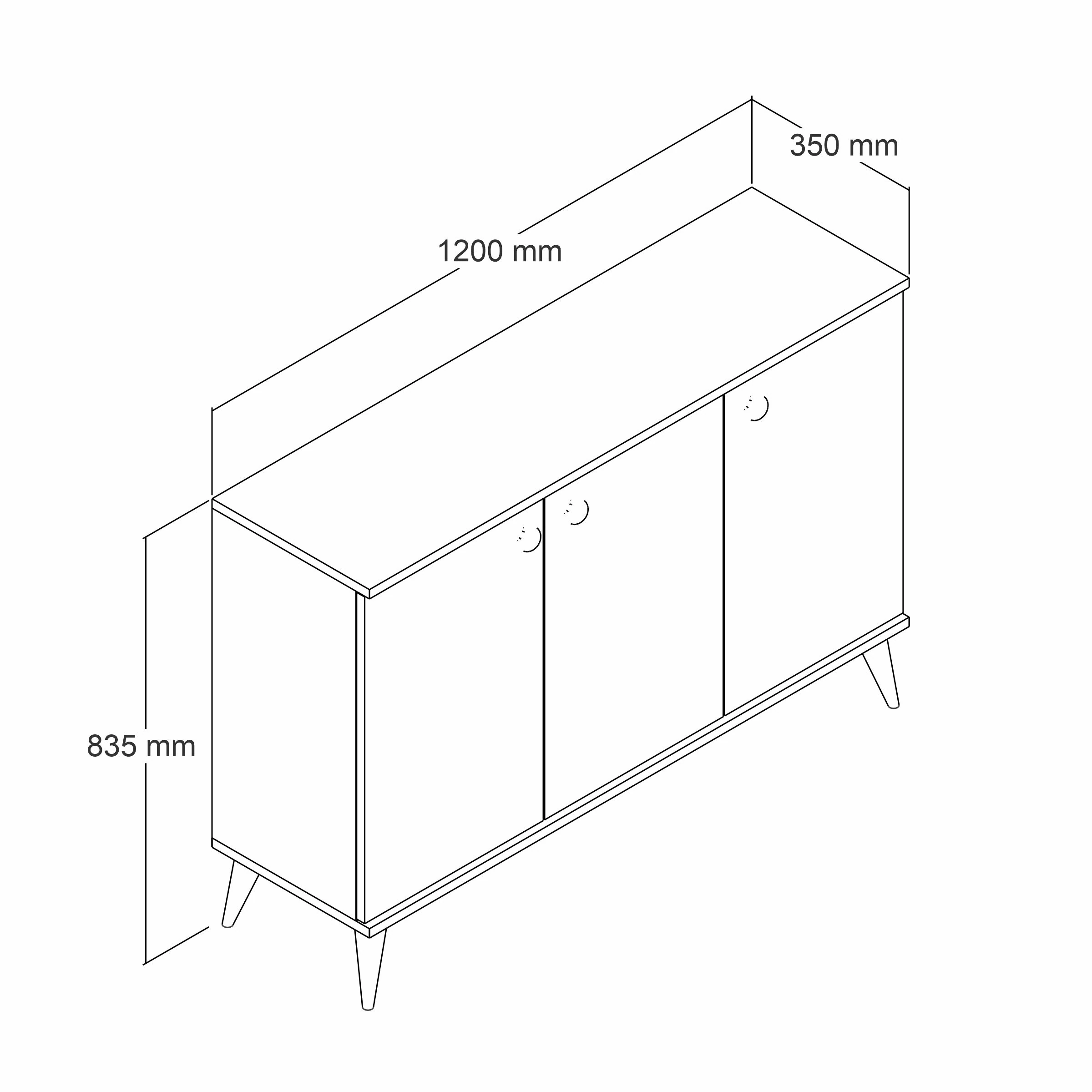 BOHEM KONSOL (BEYAZ) 120 CM 