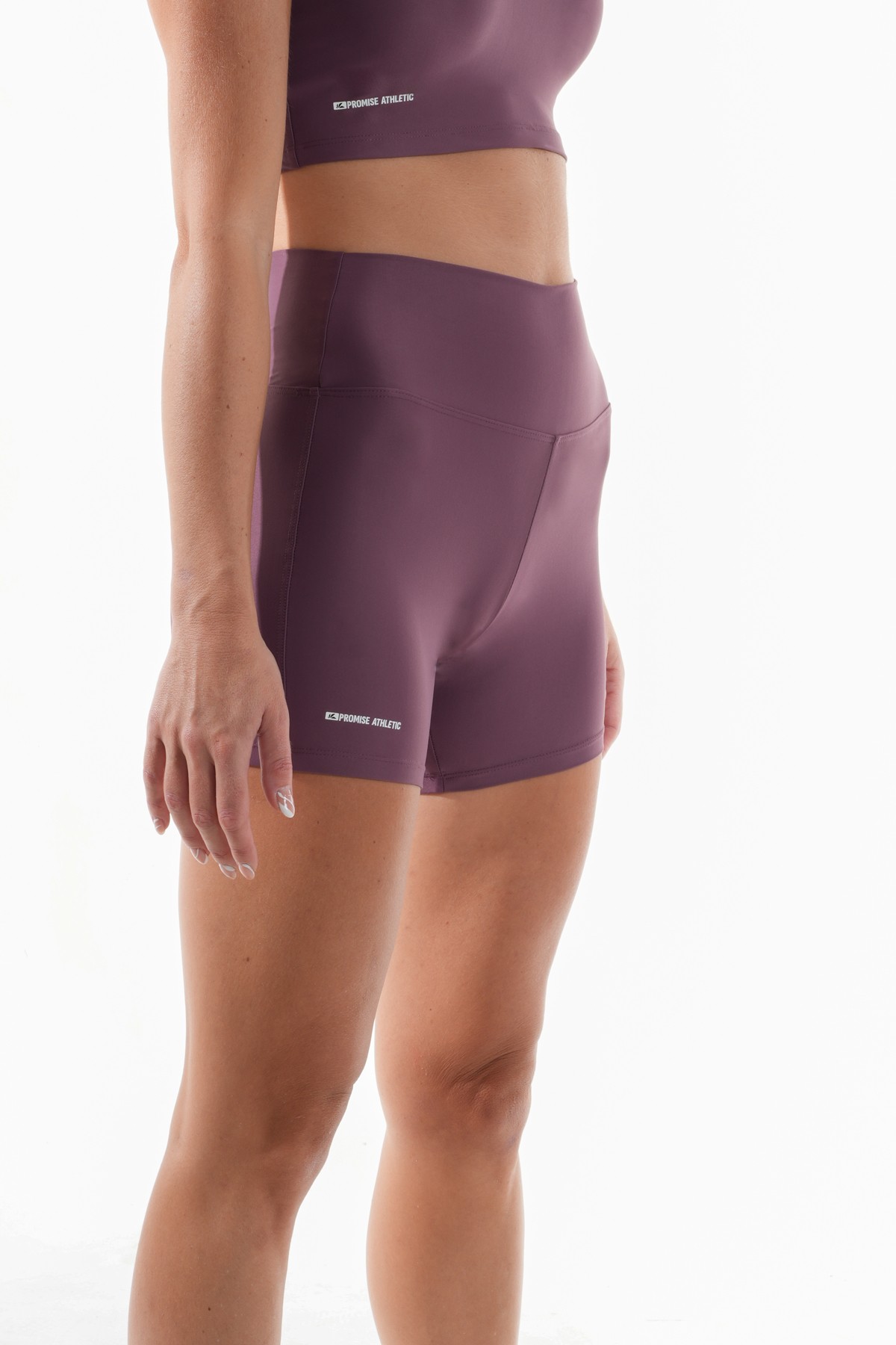 Destiny Biker Shorts - Plum Wine