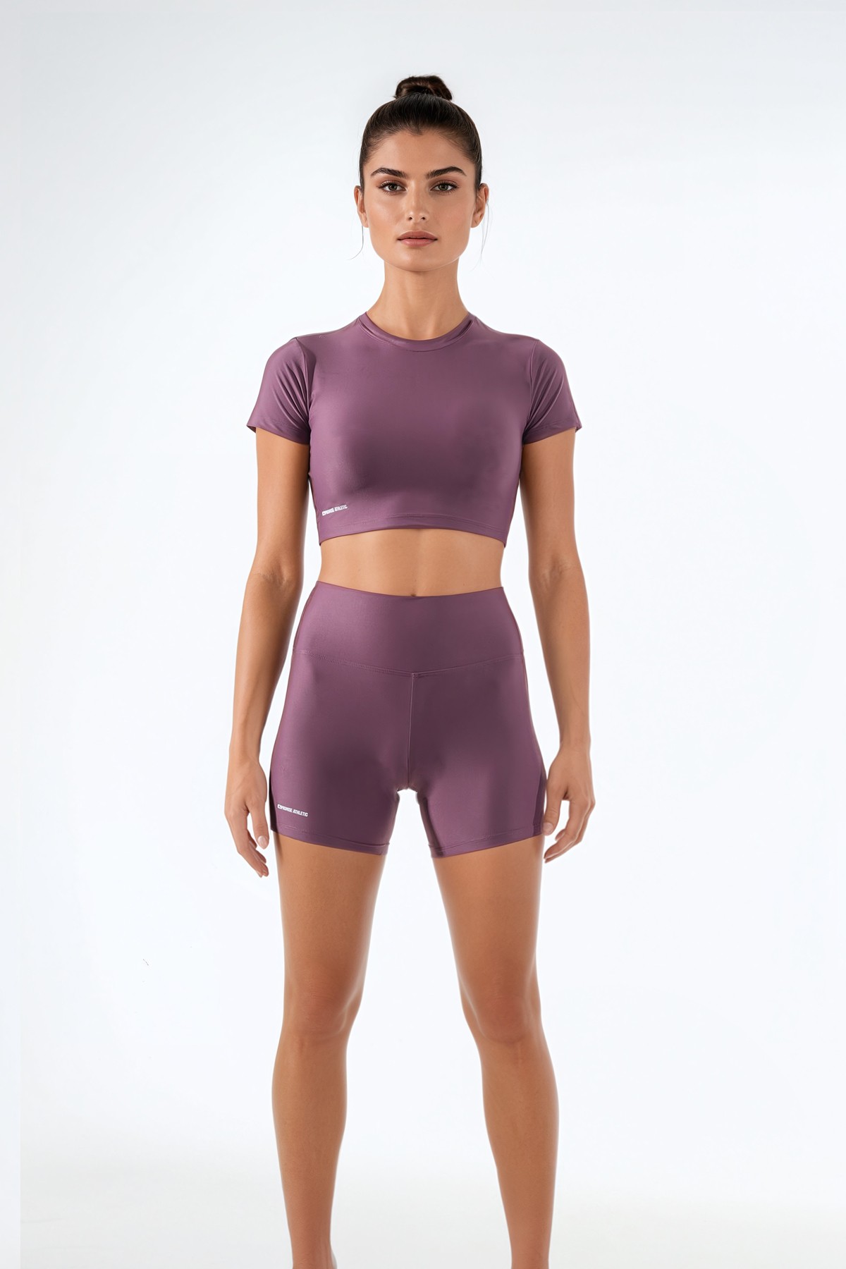 Destiny Biker Shorts - Plum Wine