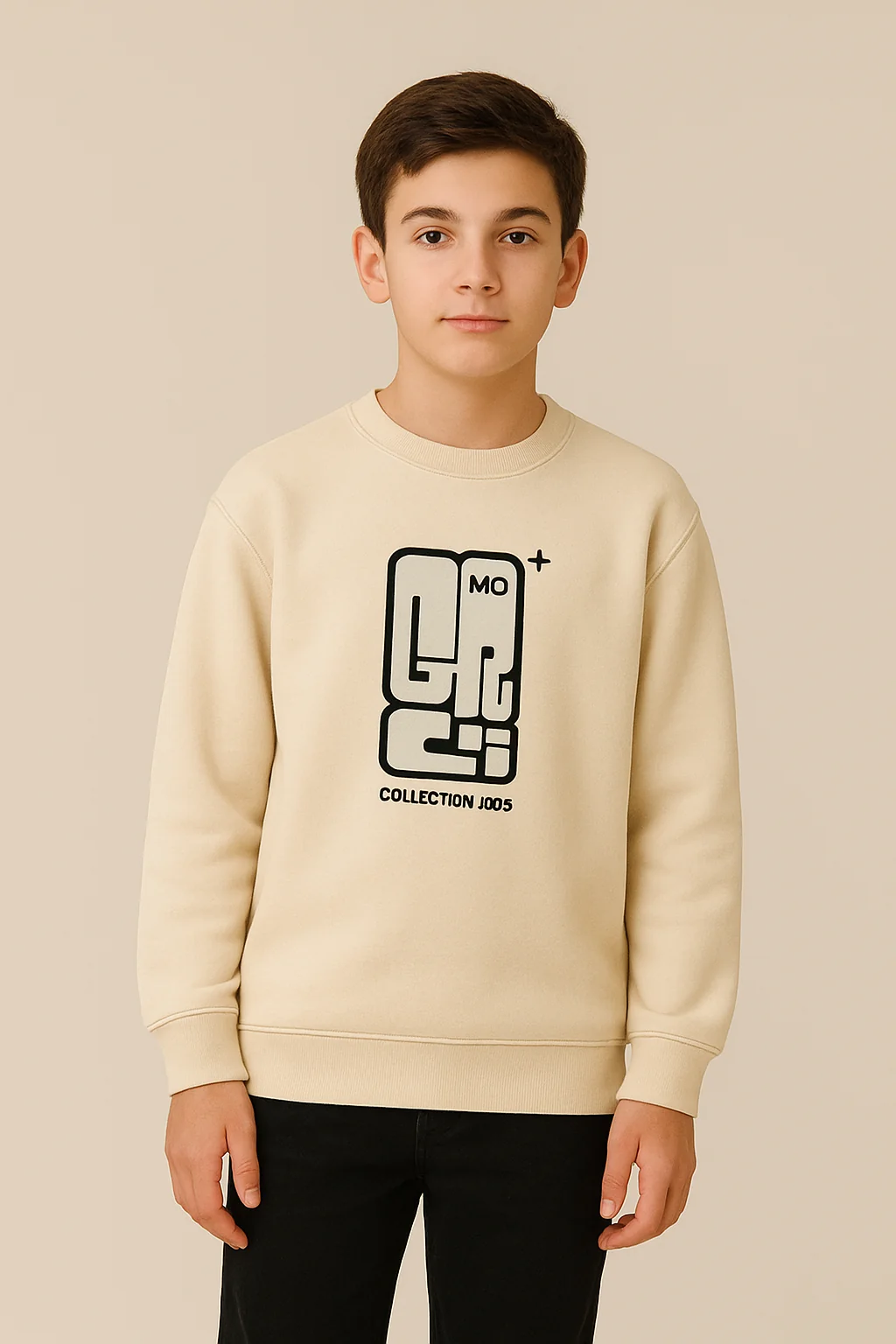 Erkek Çocuk Sweatshirt baskılı oversize pamuklu model
