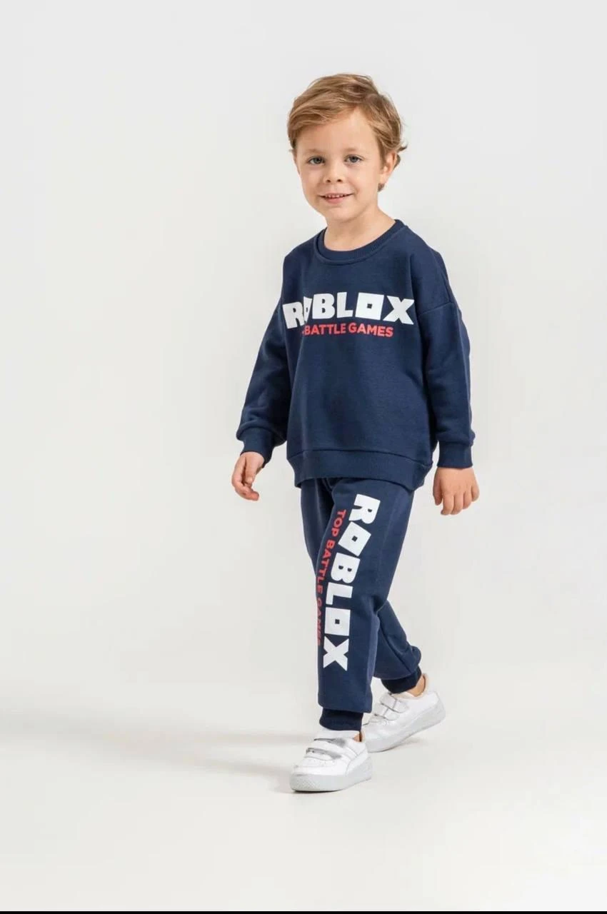 Erkek Çocuk Lacivert Roblox Alt Üst Takım