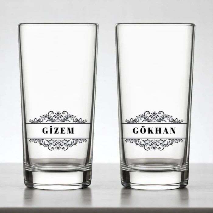 İsimli İkili Rakı Bardağı – Kişiye Özel Hediye Tasarımı | Desinovas