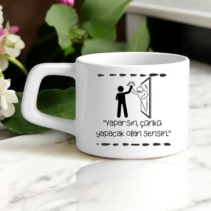 Yaparsın Çünkü Yapacak Olan Sensin Nescafe Fincanı
