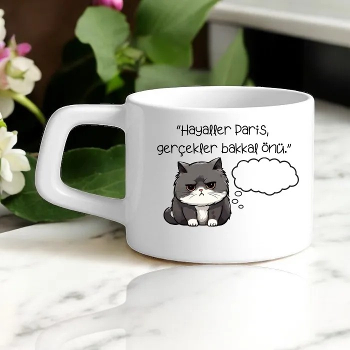 Hayaller Paris Pattili Nescafe Fincanı