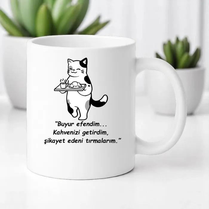 Garson Kedi Kupa Bardak
