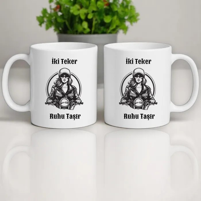 İki Teker Ruhu Taşır Kupa Bardak