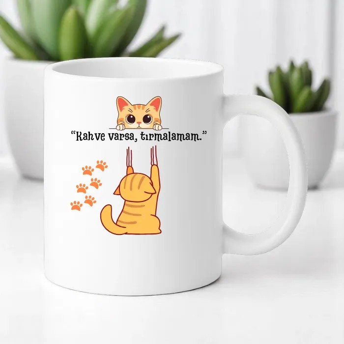 Kahve varsa Tırmalamam Kupa Bardak