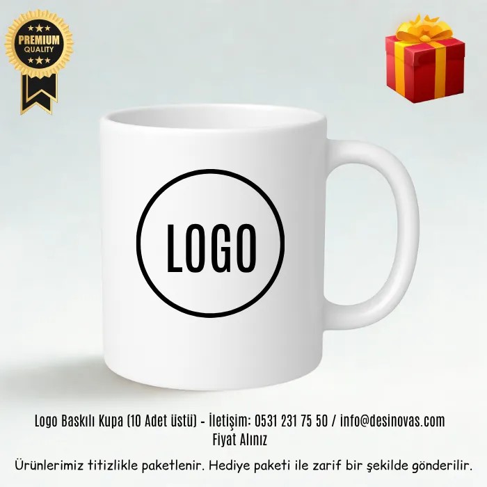 Firmalara Özel Logo Baskılı Kupa Bardak | Toplu Sipariş & Hediye Kutulu