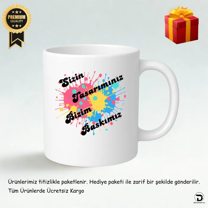 Kendin Tasarla Kupa Bardak – Hediye Paketli