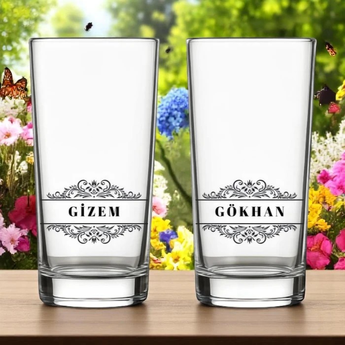 İsimli İkili Rakı Bardağı – Kişiye Özel Hediye Tasarımı | Desinovas