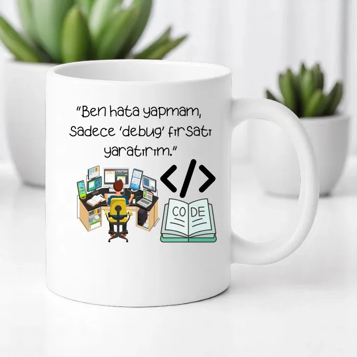 Yazılımcılara Kodlama Kupa Bardak