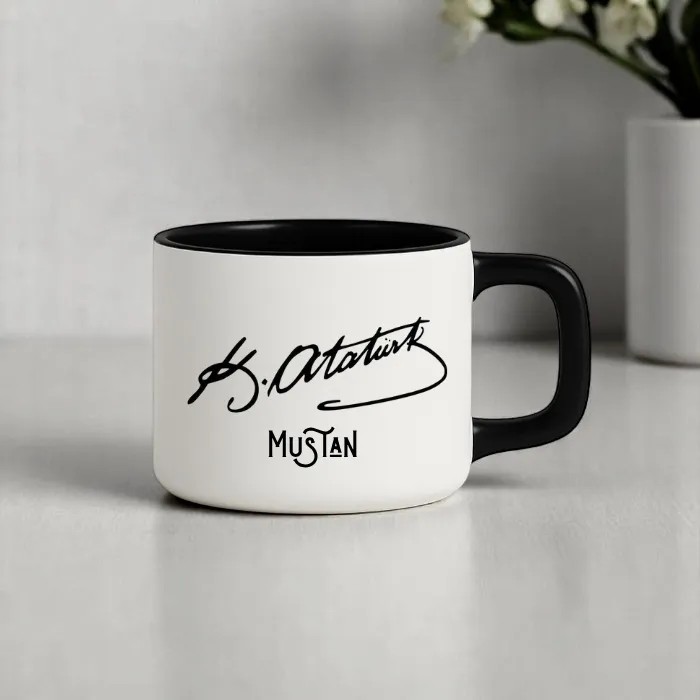 Mustafa Kemal Atatürk İmzalı Lüks Kupa Fincan – Özel Hediye Kutusu