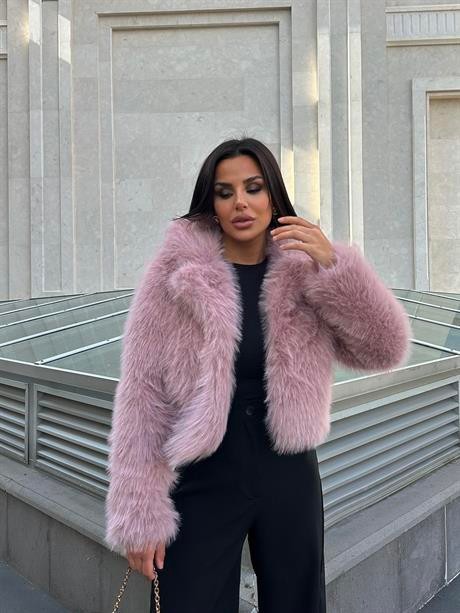 Crop Mini Kürk Pudra