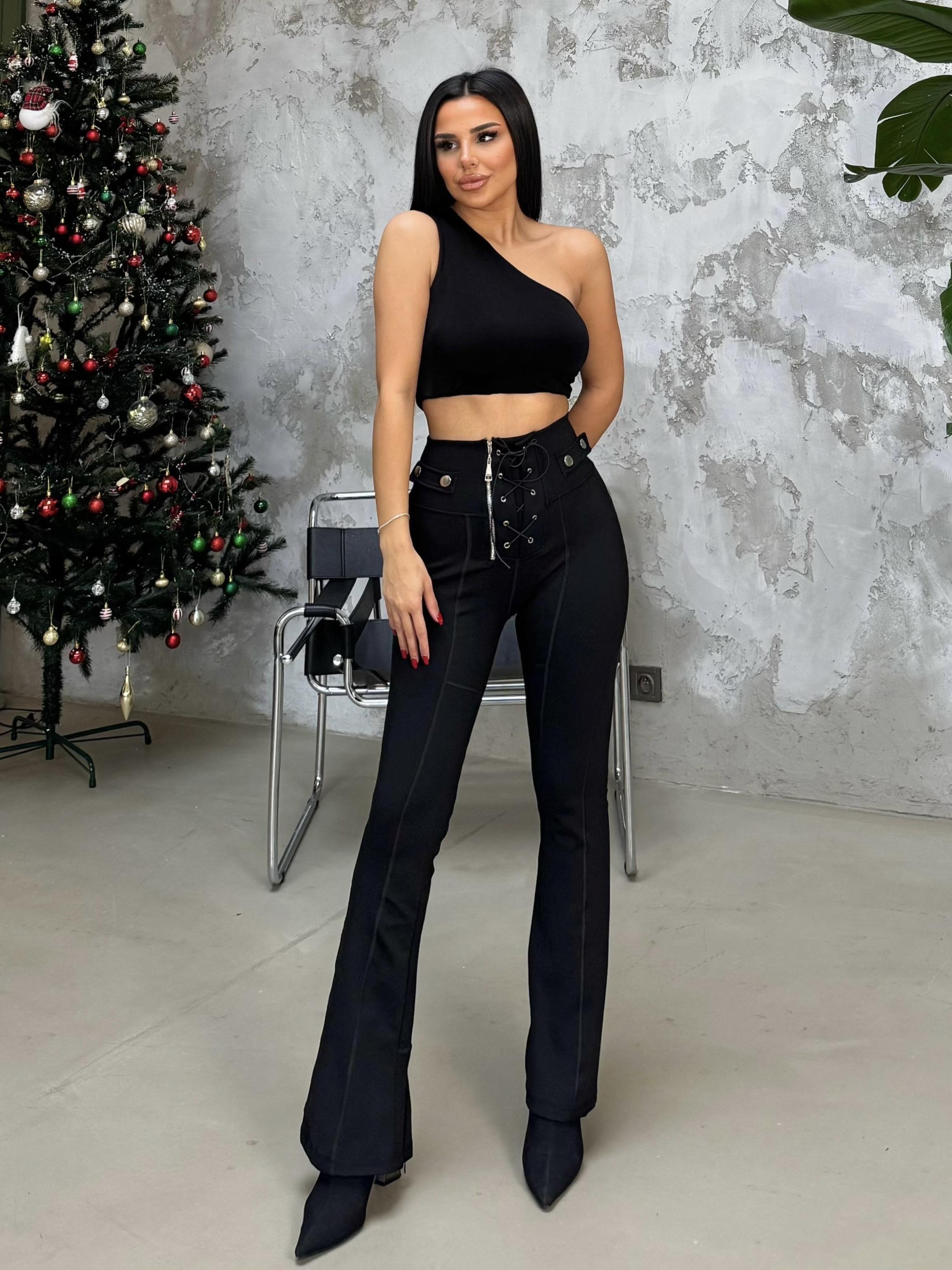 Molly Bel Detaylı Tayt Pantolon