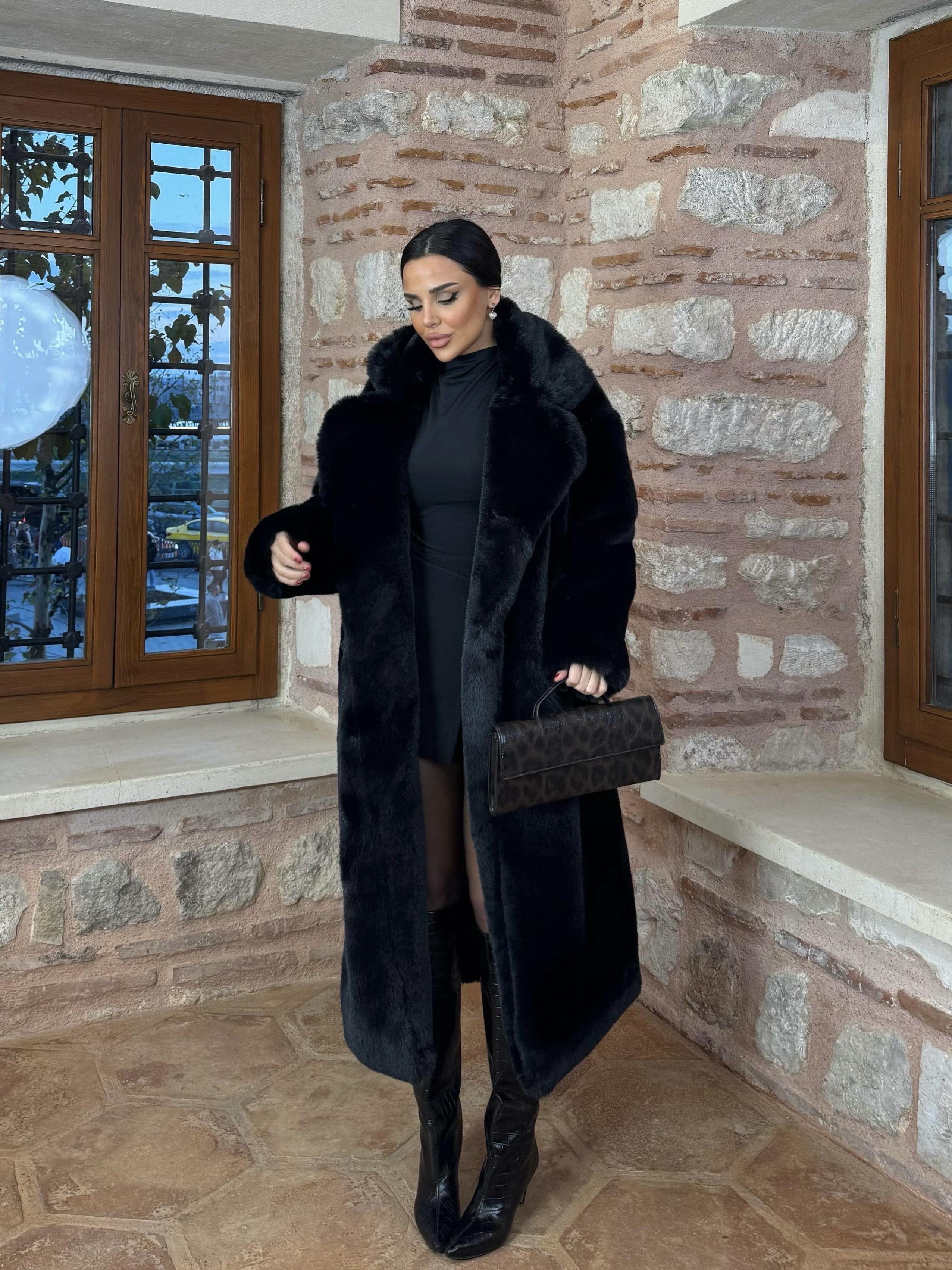 London Kürk Kaban Siyah