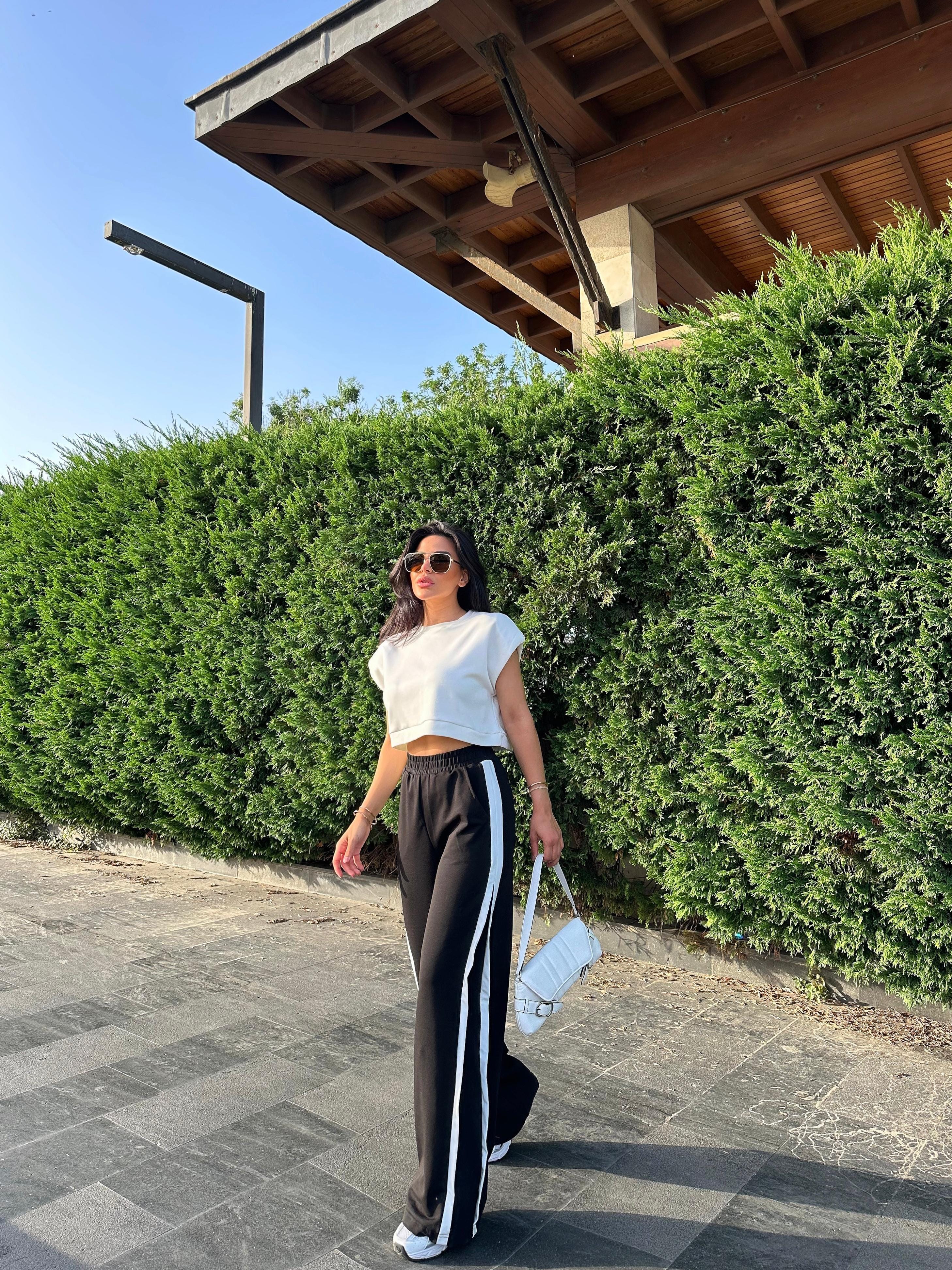 Vatkalı Oversize Crop Beyaz
