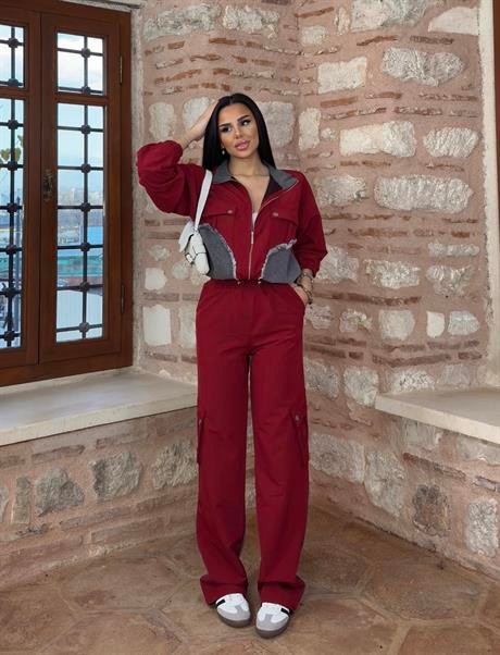 Astra Ceketli Spor Takım Bordo