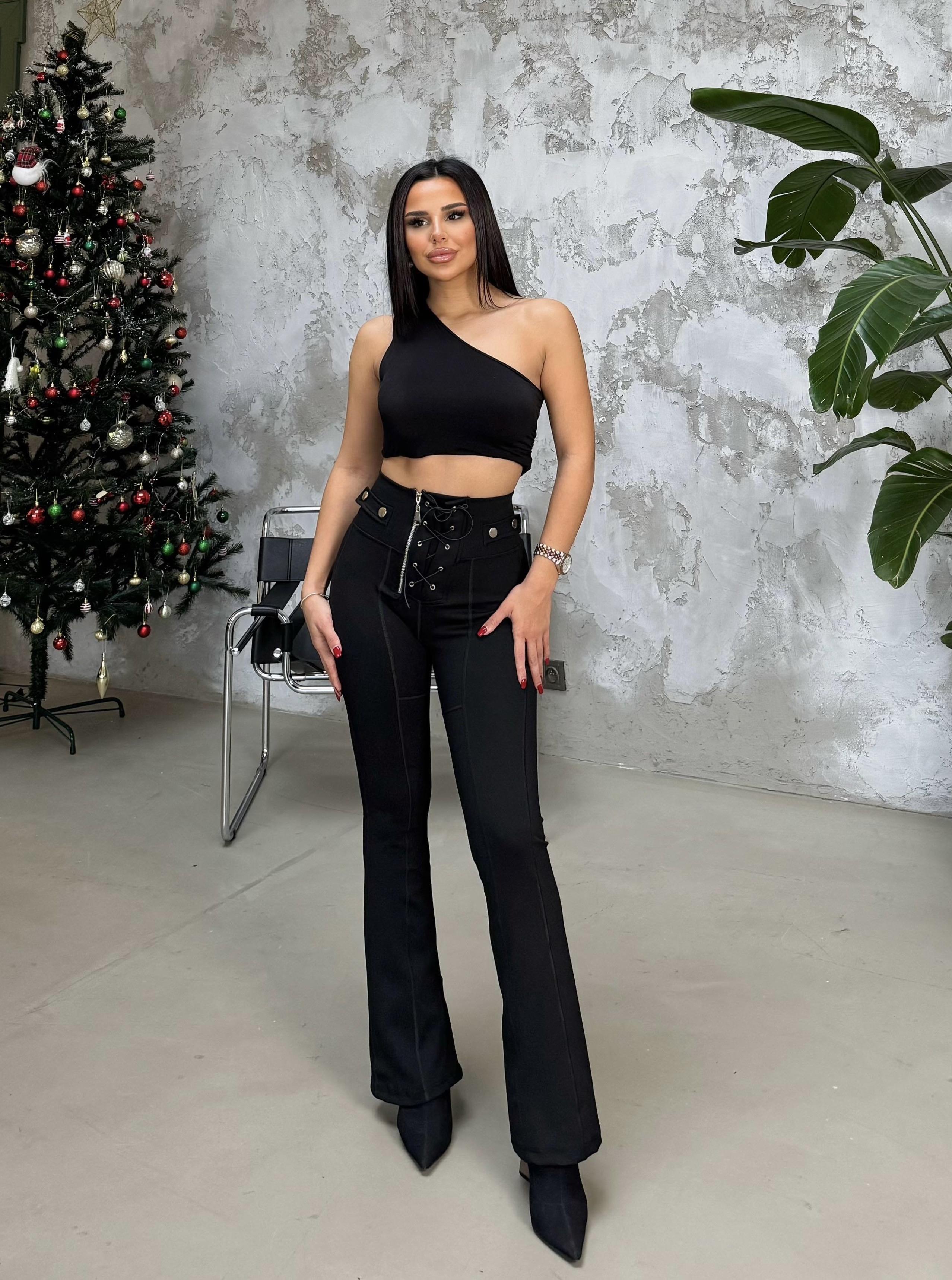 Molly Bel Detaylı Tayt Pantolon