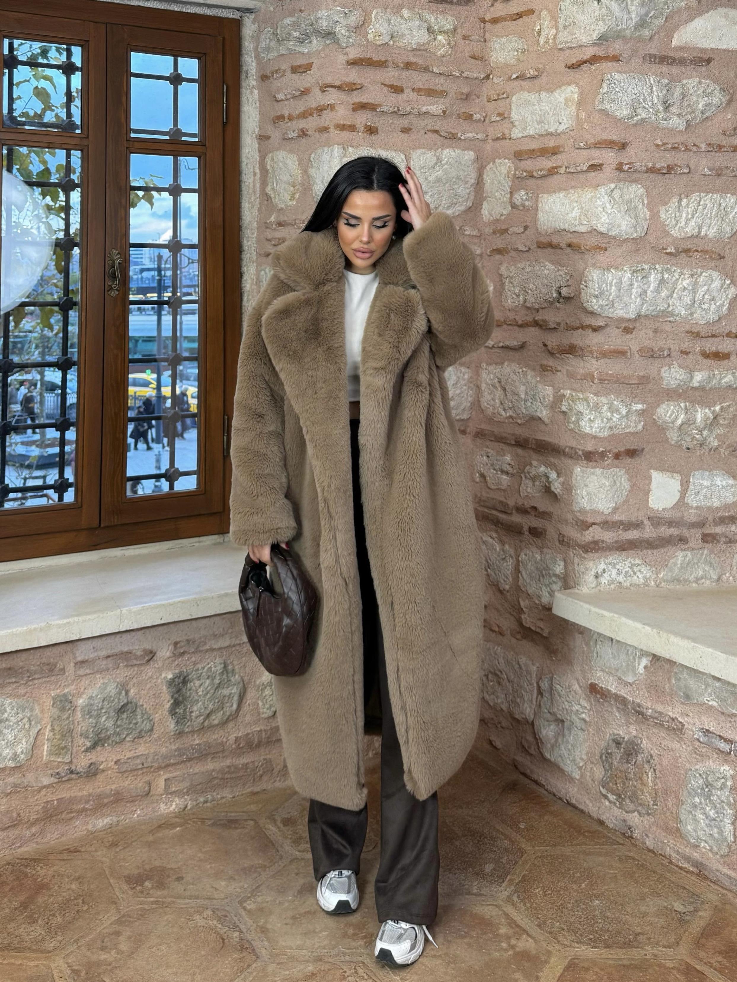 London Kürk Kaban Camel