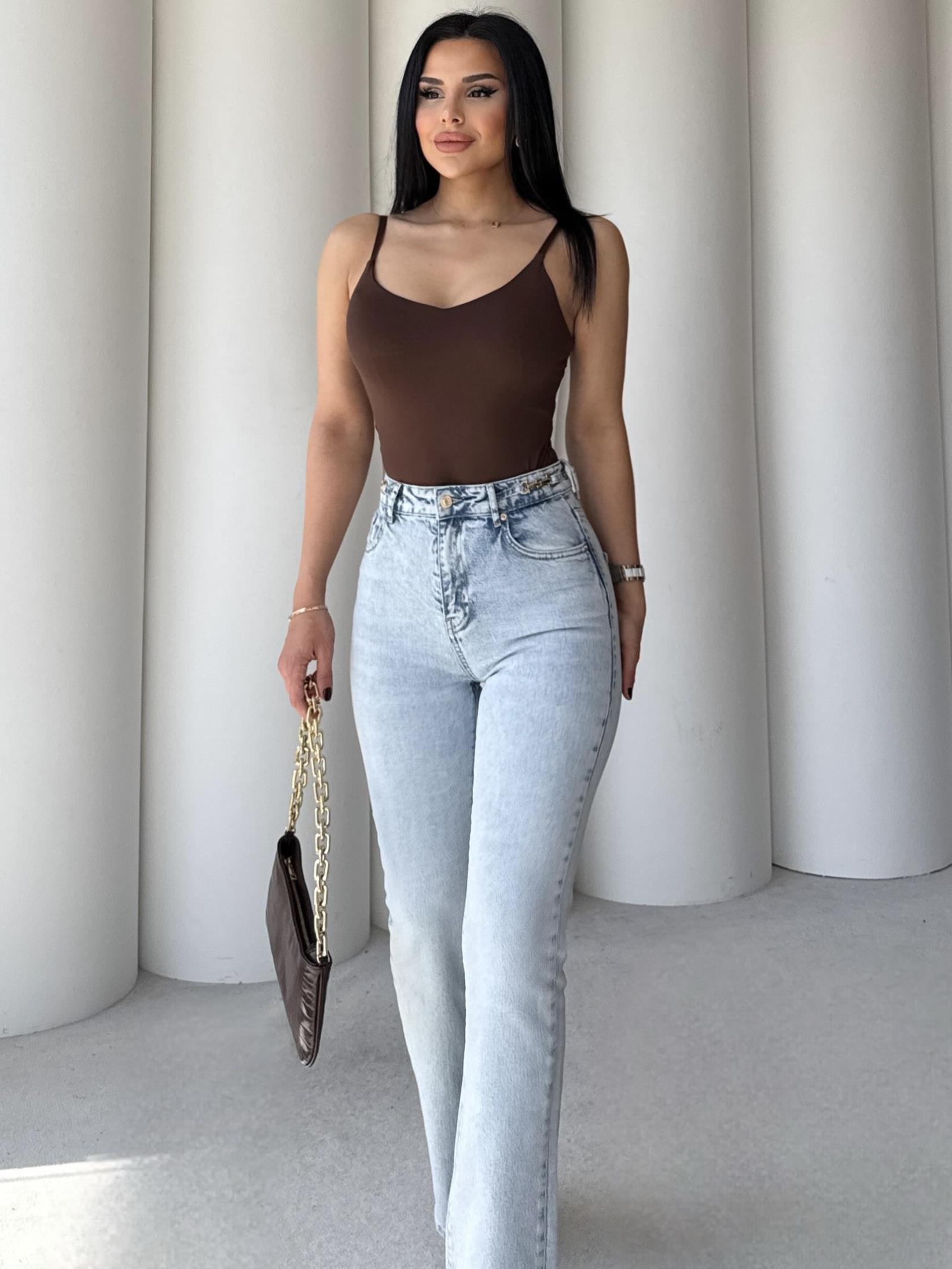 Carino Zincir Detaylı Jean Mavi