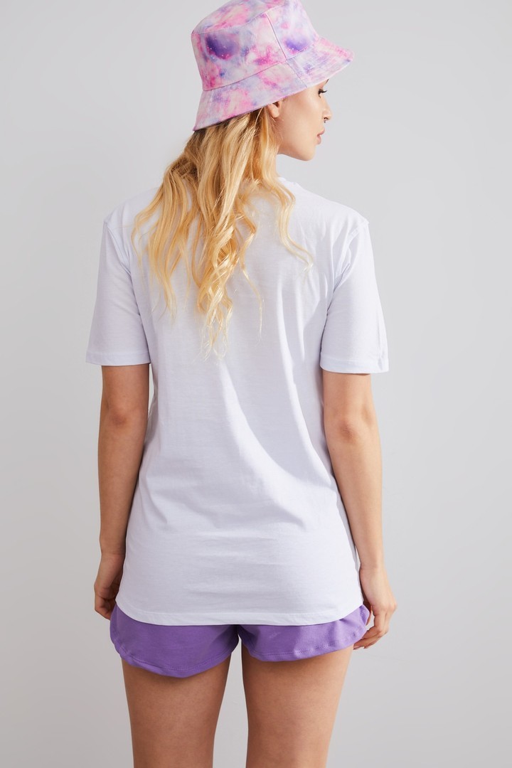 Unisex Koala Beyaz Nakışlı T-shirt
