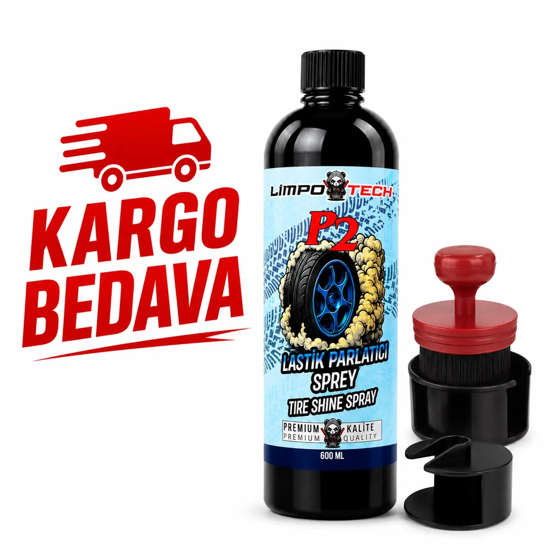 Lastik Parlatıcı Sprey 600 ML + Lastik Parlatma Aplikatörü Seti