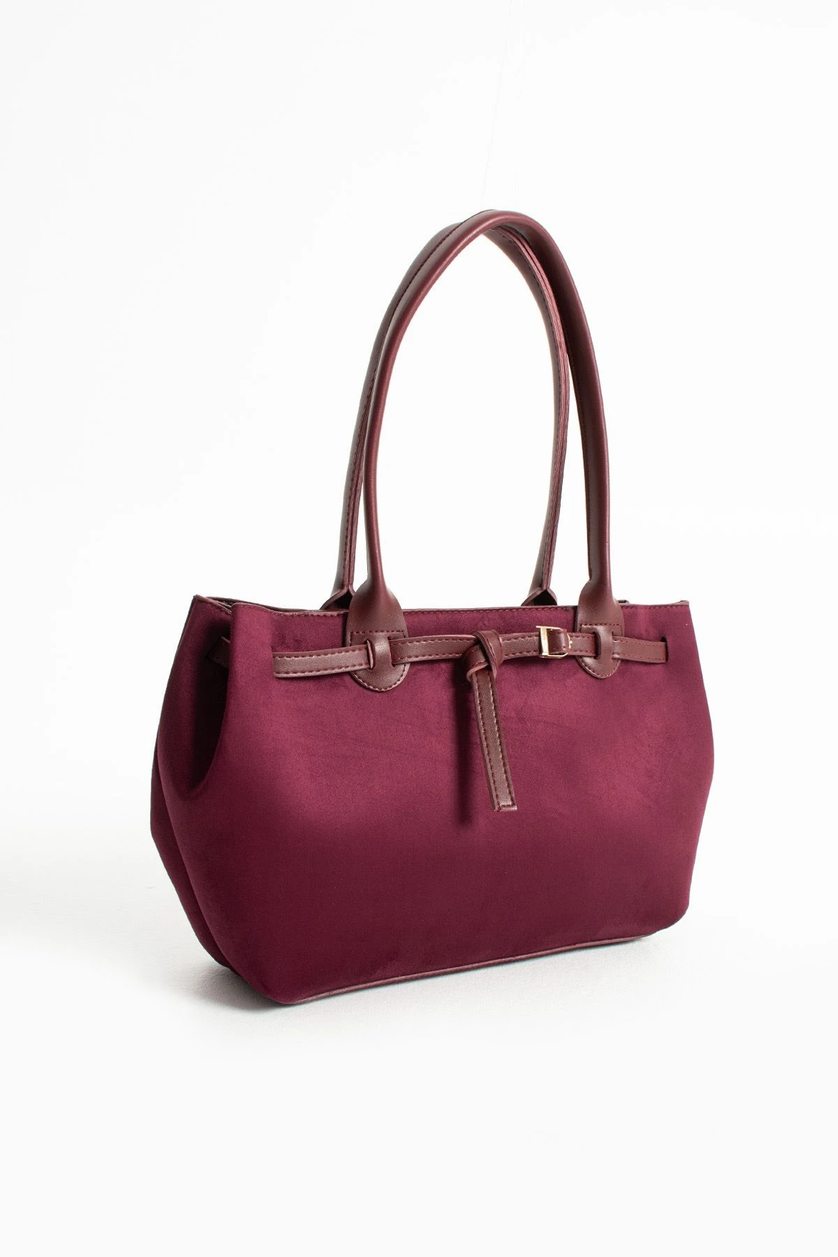 Yeni Sezon Süet El Ve Omuz Çantası - BORDO