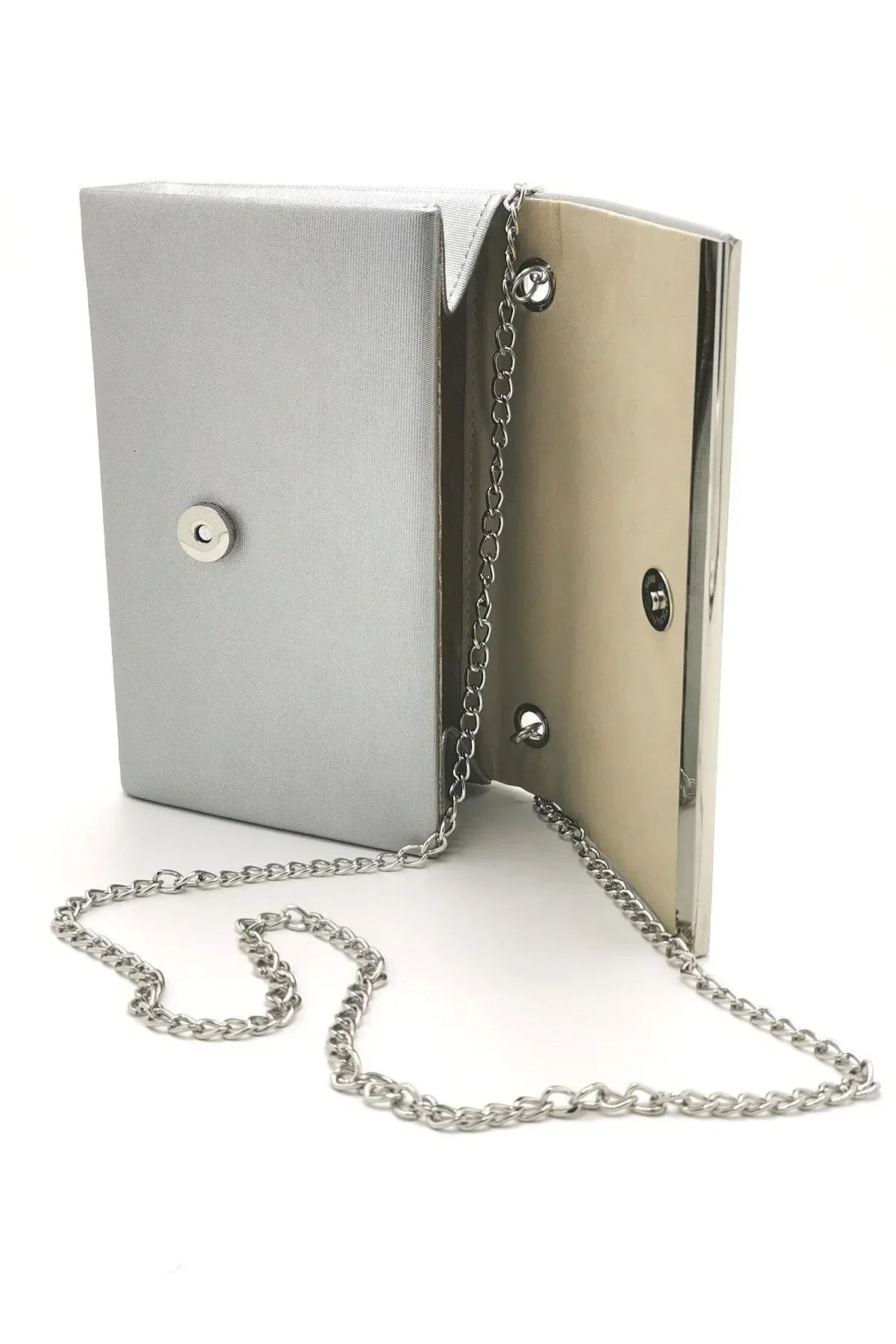 Çok Şık Özel Günler İçin Abiye Çantası - GÜMÜŞ