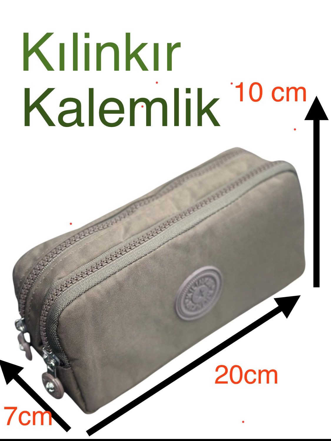 Klinkır Kumaş Çok Kullanışlı Kalemlik Veya Portföy Çanta Cüzdan - KOYU VİZON
