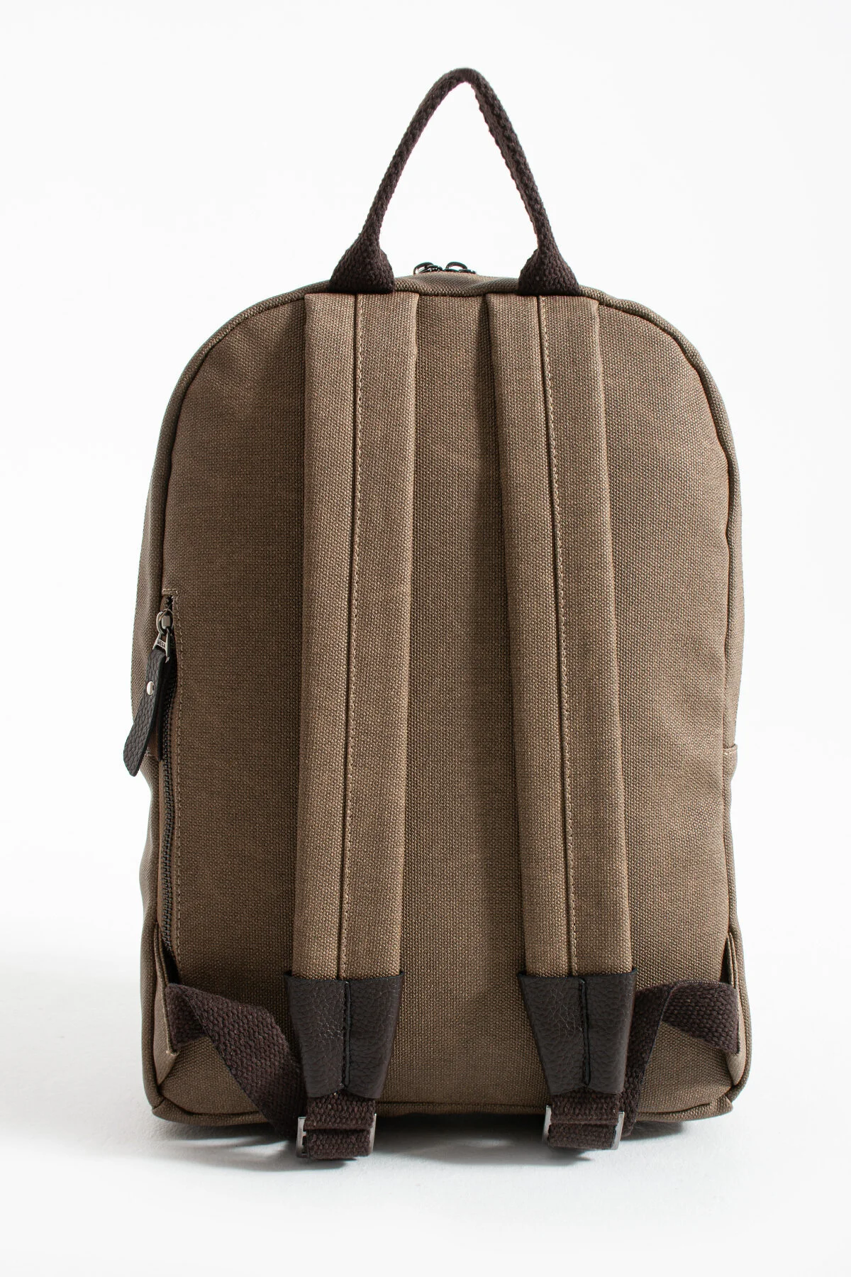 Premium Kanvas Kumaş Sırt Çantası Business Çanta 1.sınıf Kaliteli Kumaş Çanta - VİZON-KAHVE