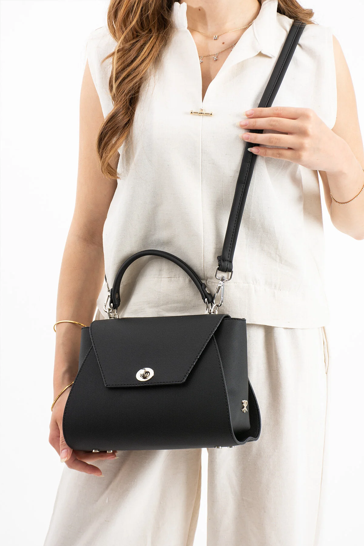 Polo Of Colors Kapaklı El ve Uzun Omuz Askılı Kadın Çanta Cüzdan Takımı