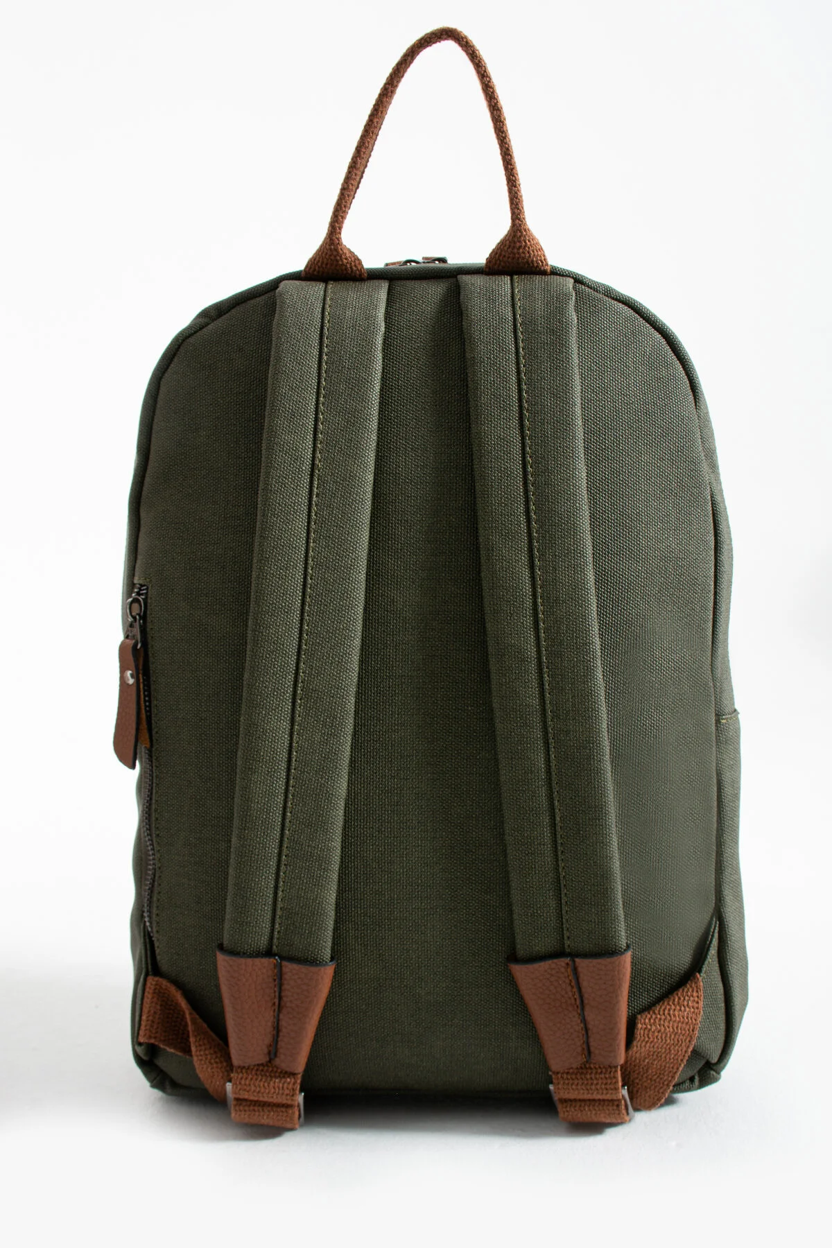 Premium Kanvas Kumaş Sırt Çantası Business Çanta 1.sınıf Kaliteli Kumaş Çanta - YEŞİL-TABA