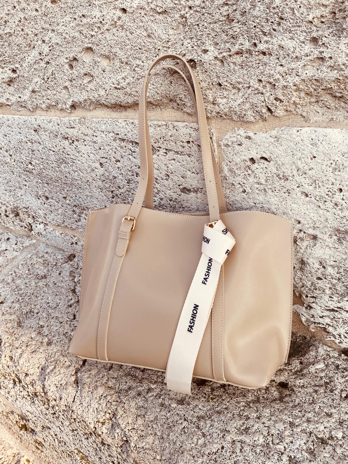 2 Bölmeli Çok Şık Büyük Boy Yumuşak Deri Omuz Çantası - VİZON