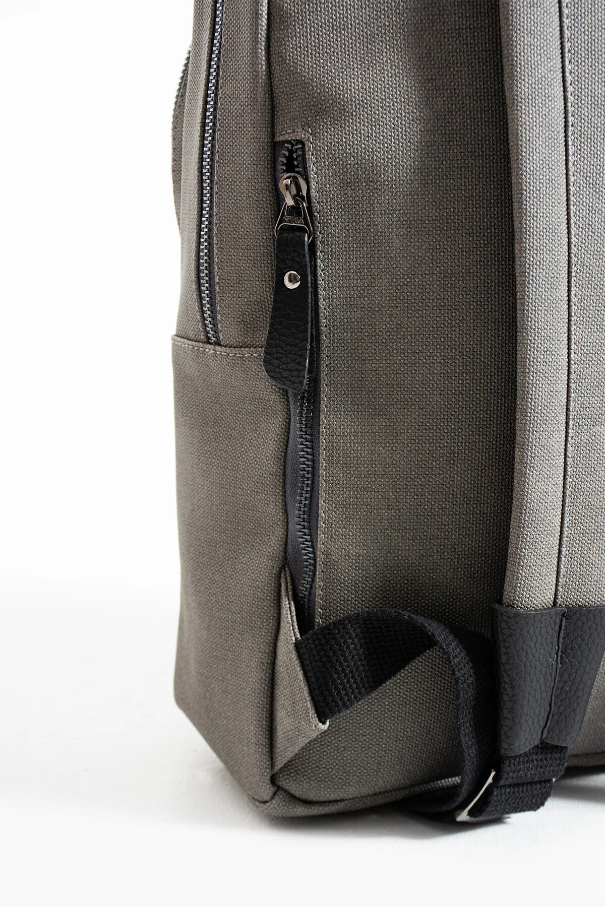 Premium Kanvas Kumaş Sırt Çantası Business Çanta 1.sınıf Kaliteli Kumaş Çanta - GRİ-SİYAH