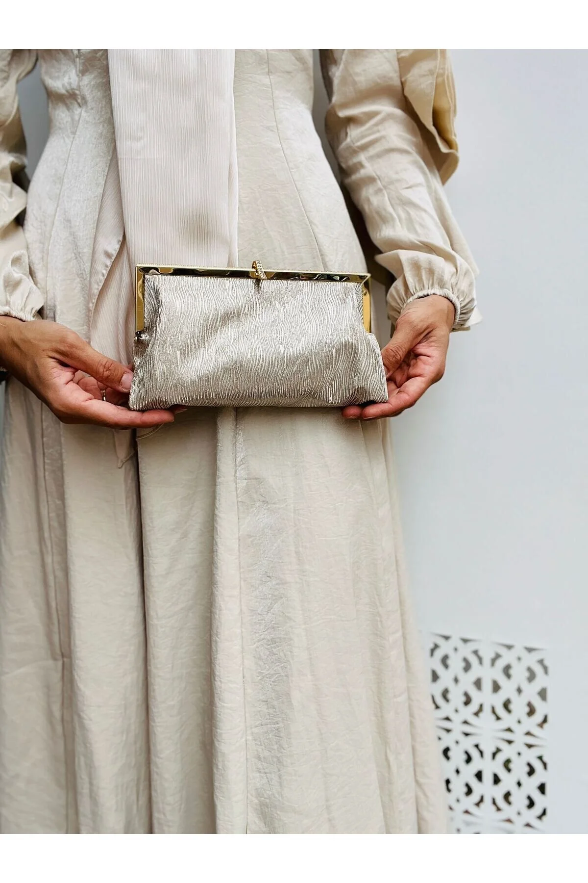 Taş Detaylı Çok Şık A kalite Abiye Çanta - GOLD