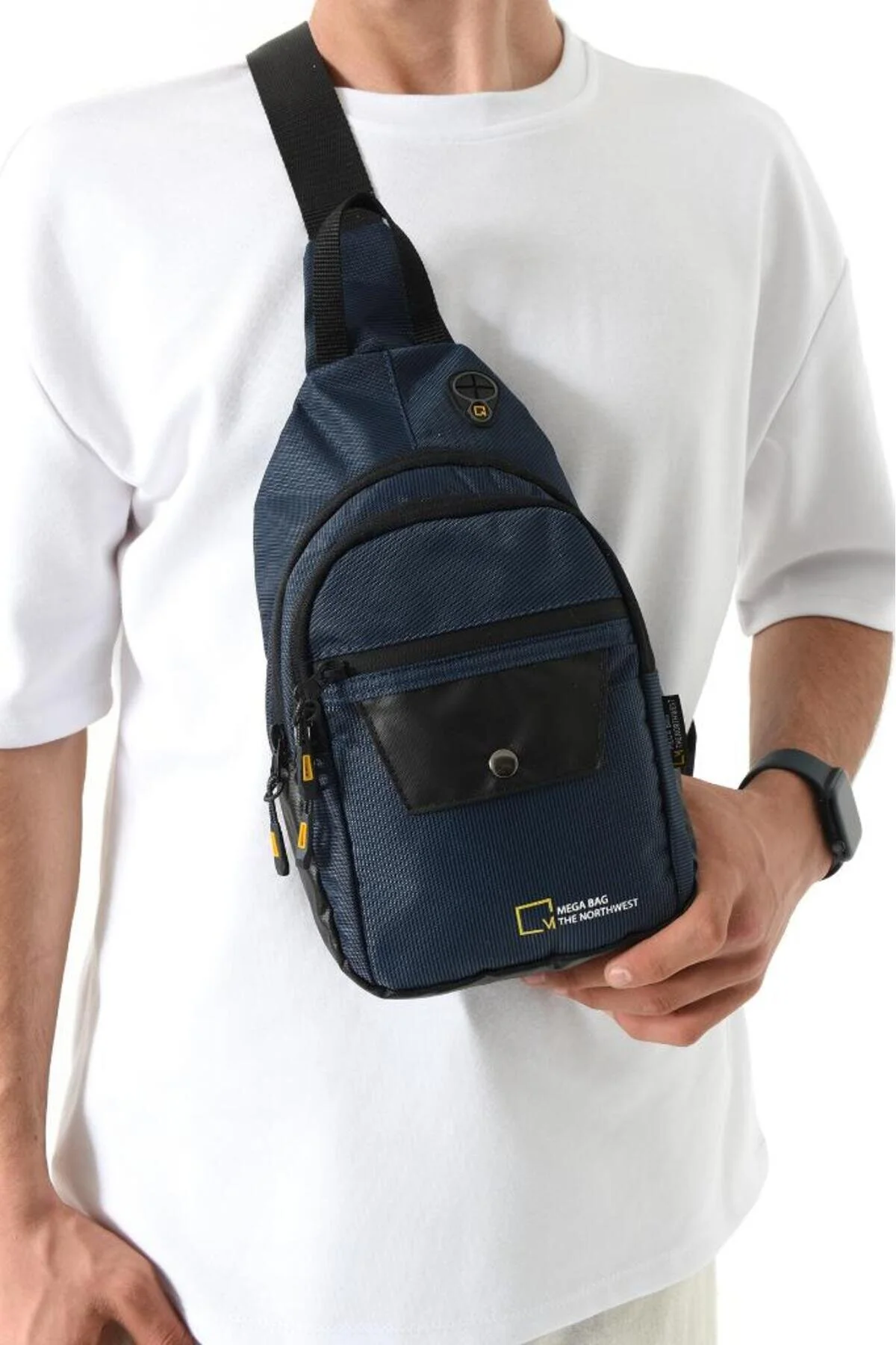 Body Bag Çanta Erkek Göğüs Çantası Sırt Çantası BadyBag The NorthWest Fonksiyonel Kullanım - LACİVERT