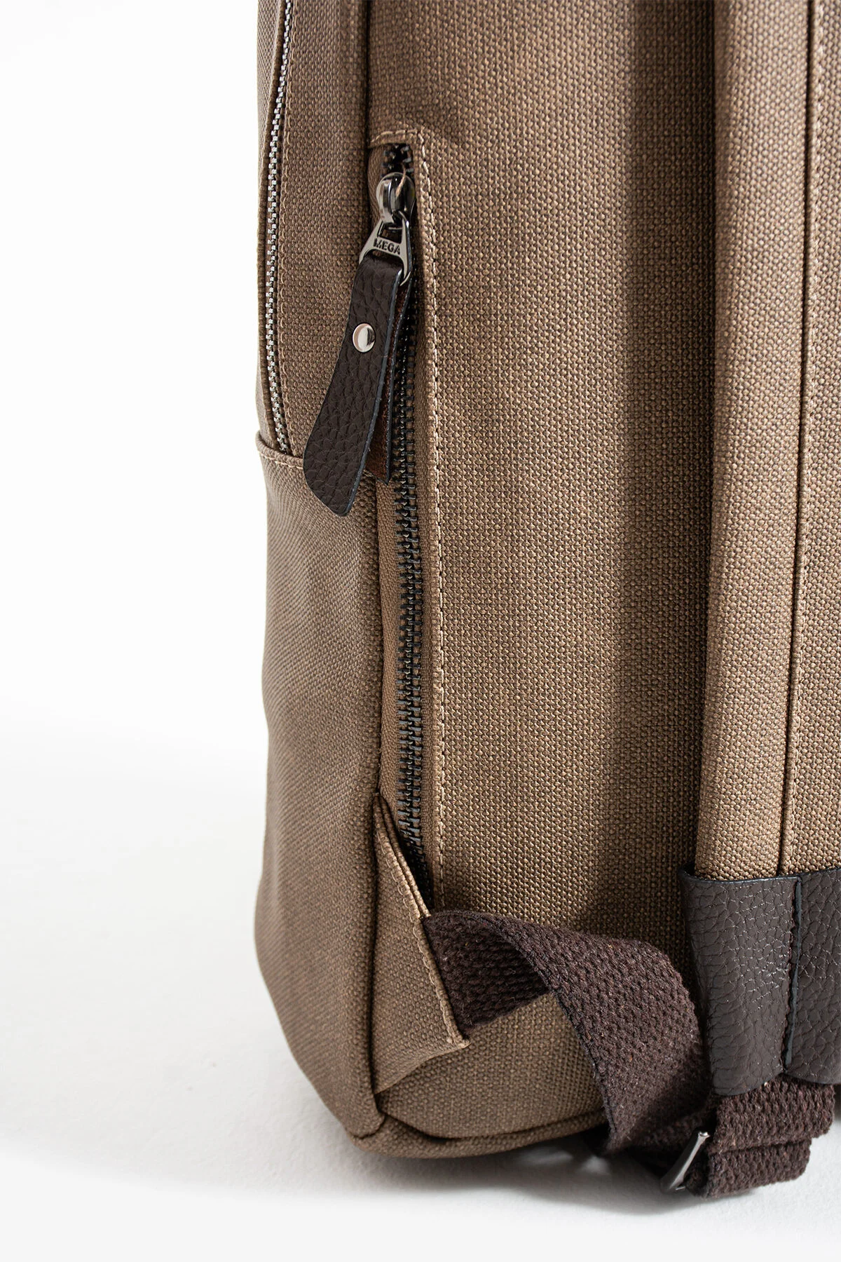 Premium Kanvas Kumaş Sırt Çantası Business Çanta 1.sınıf Kaliteli Kumaş Çanta - VİZON-KAHVE