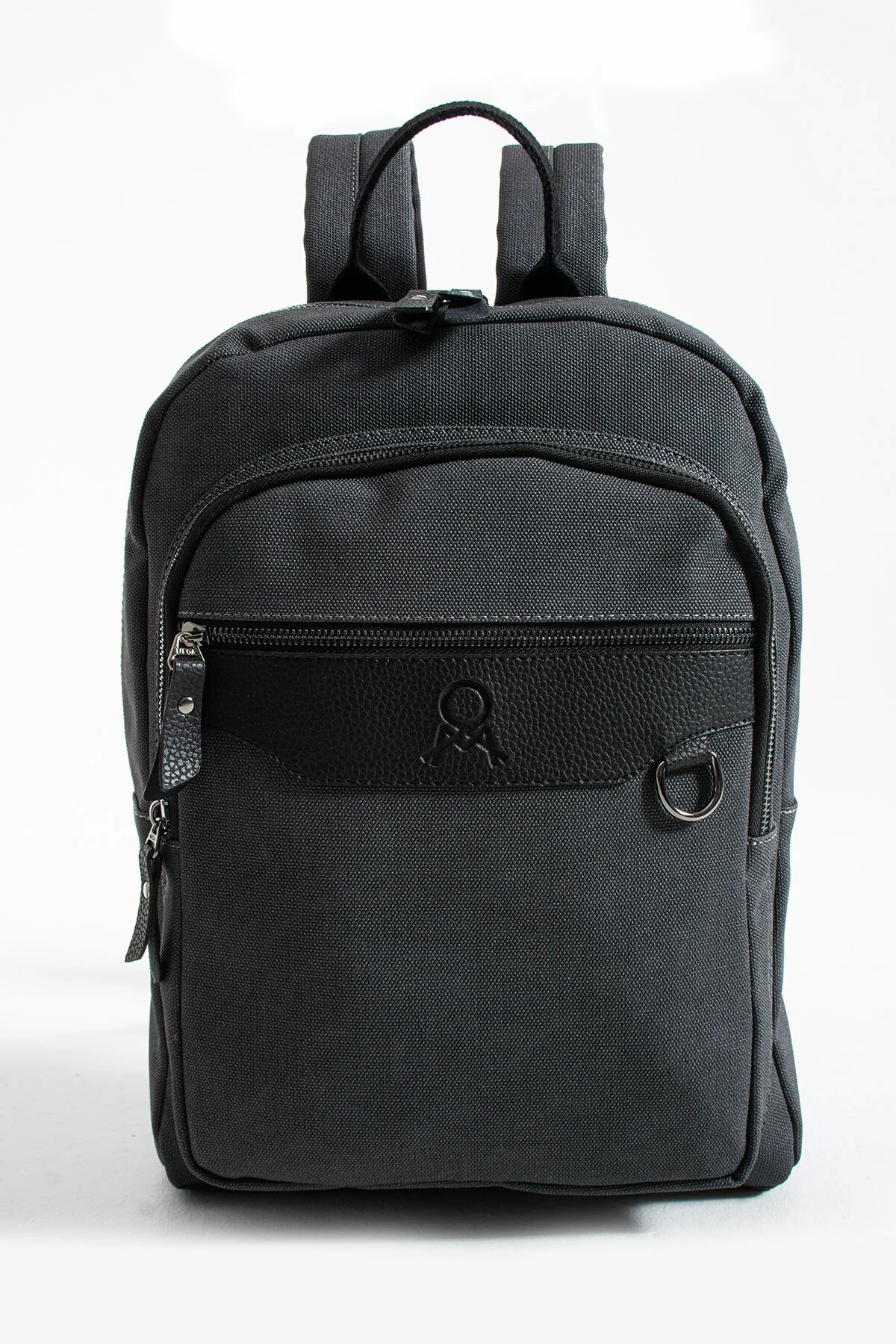 Premium Kanvas Kumaş Sırt Çantası Business Çanta 1.sınıf Kaliteli Kumaş Çanta - SİYAH