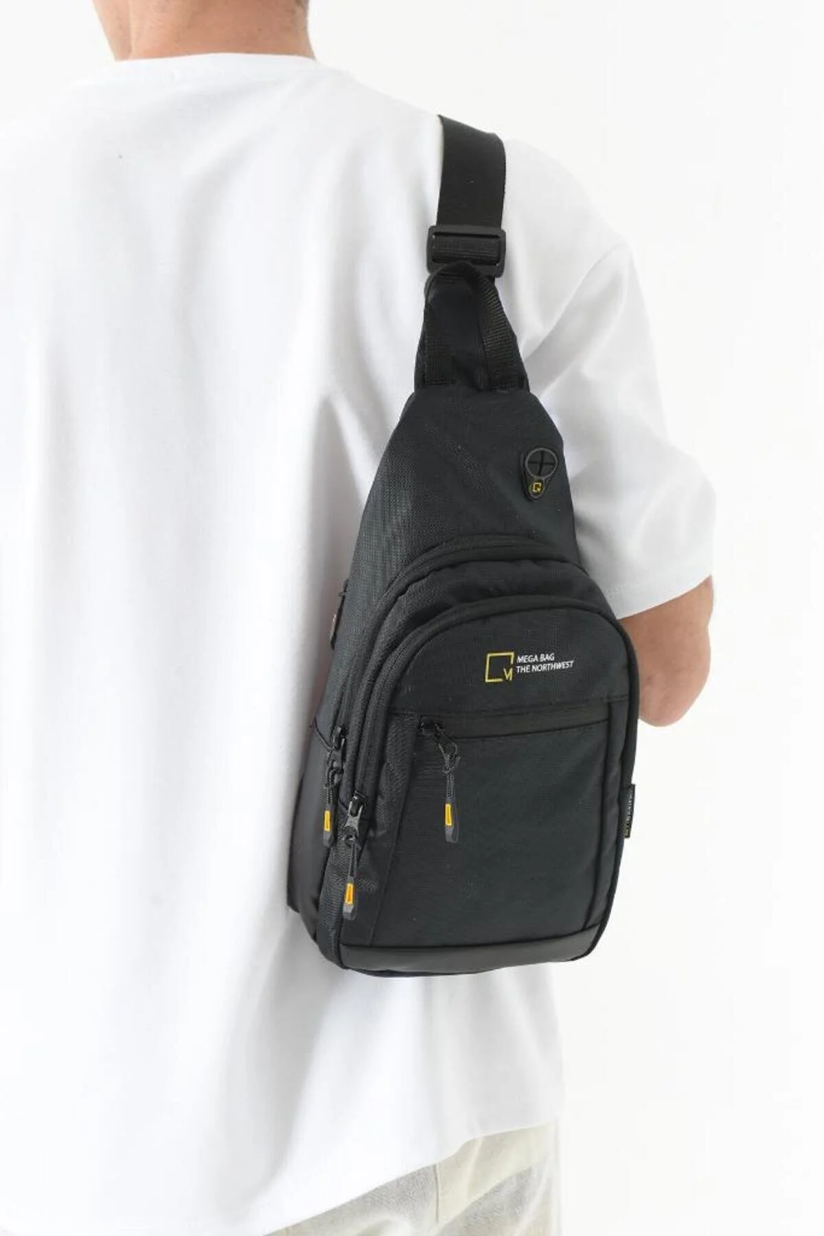 Body Bag Çanta Sırt Çantası Erkek Göğüs Çantası Fonksiyonel Kullanım - SİYAH
