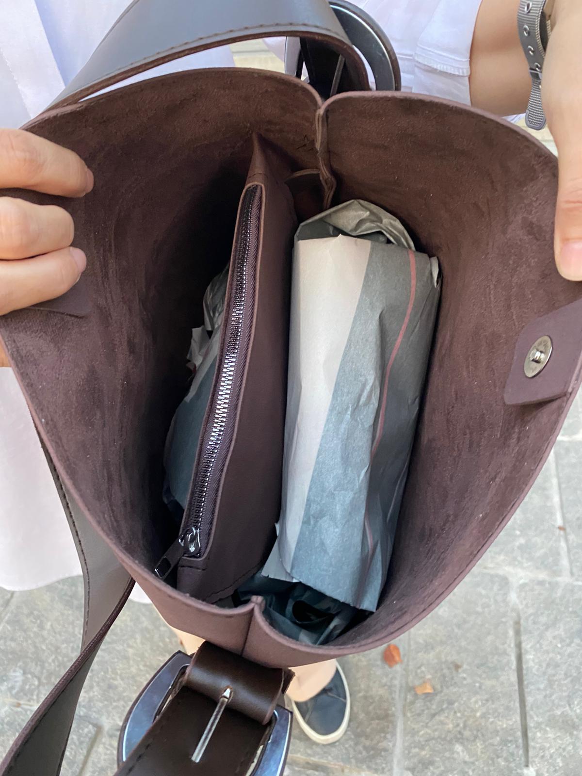 Süet Kemer Detaylı Büyük Boy Omuz Çantası - SÜET KAHVERENGİ