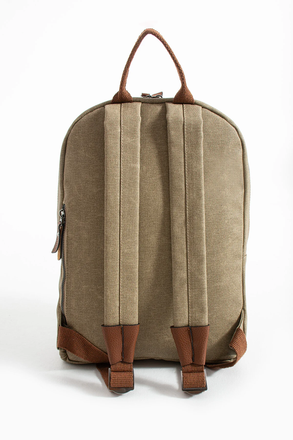 Premium Kanvas Kumaş Sırt Çantası Business Çanta 1.sınıf Kaliteli Kumaş Çanta - BEJ-TABA