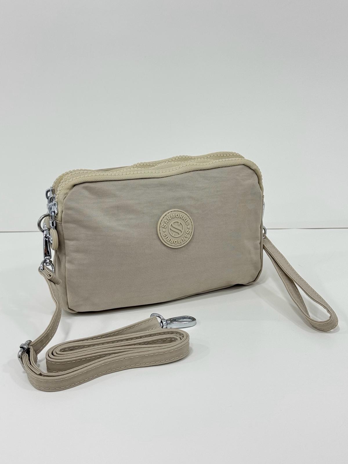 Krinkıl Kumaş El Ve Çapraz Askılı Kartlık, Bozuk Para Bölmeli Kalemlik/Cüzdan Tipi Makyaj Çantası