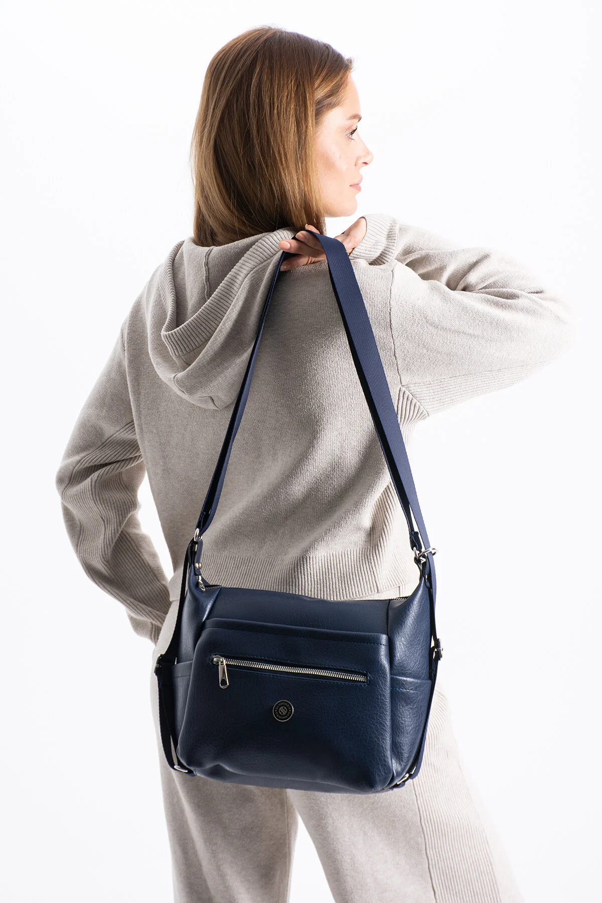 4 Bölmeli Hem Sırt Hem Omuz Çantası Çok Kullanışlı - LACİVERT