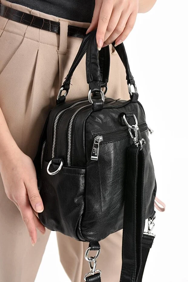 Charm Hediyeli Hem Sırt Hem Omuz Çantası Çok Bölmeli Kullanışlı